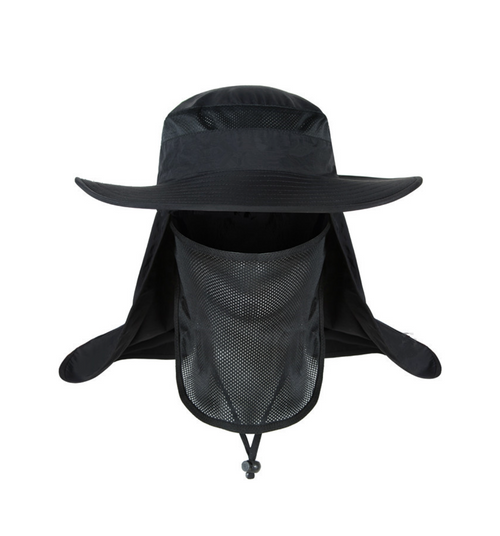 Unisex Quick-Drying Boonie Hat with Face Mask