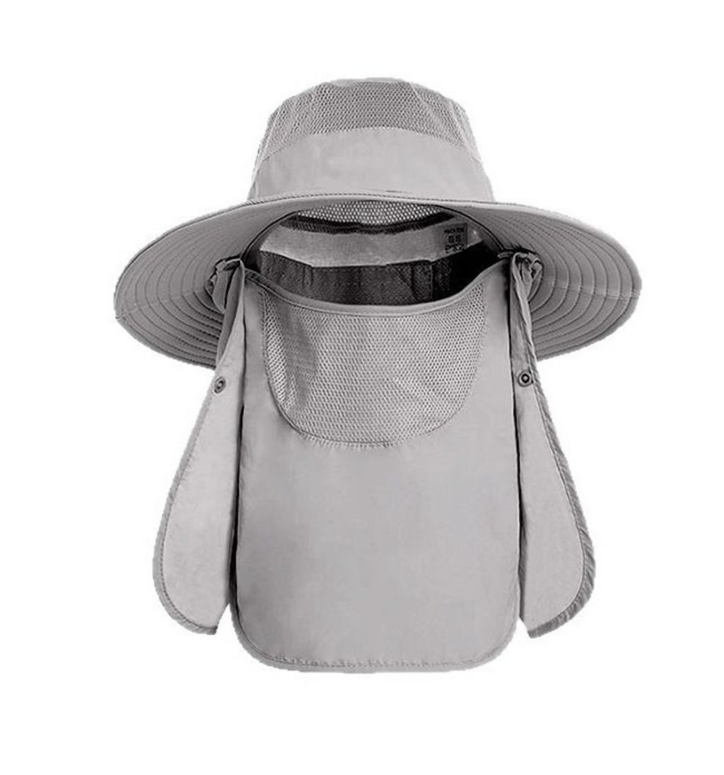 Unisex Quick-Drying Boonie Hat with Face Mask